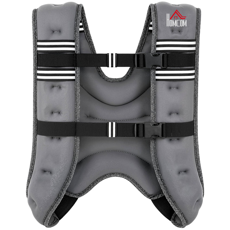 Weighted Vest for Walking or Running with Adjustable Straps and 5 kg Resistance Grey