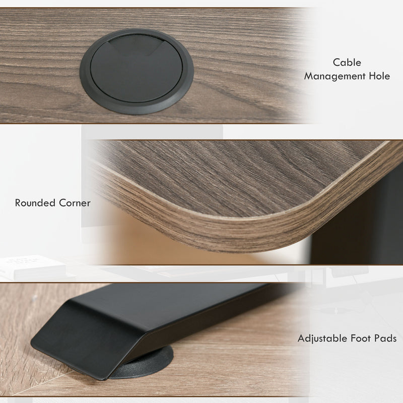 140x70cm Electric Standing Desk Adjustable Height 72-116cm With LED Display For Home Office