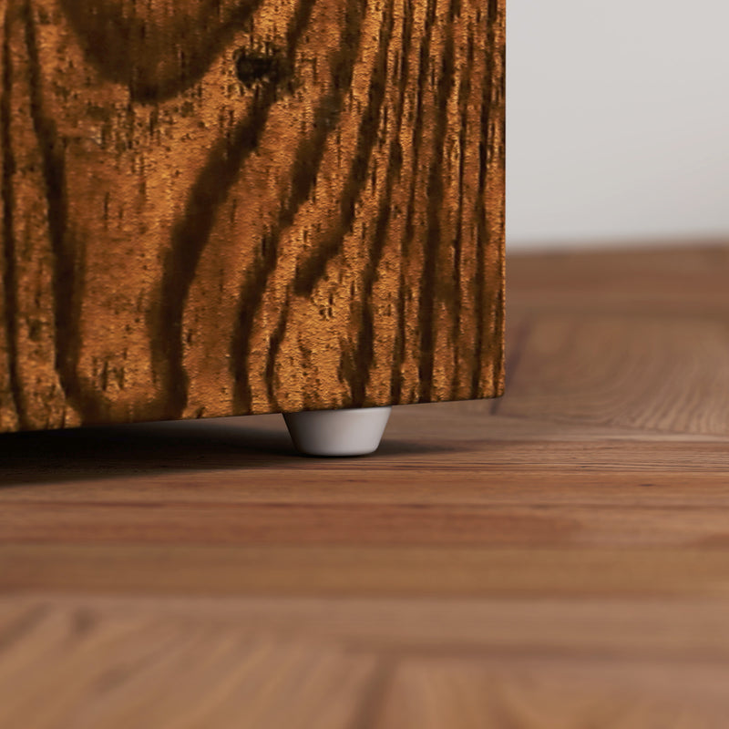 Computer Desk with Drawers and 3 Storage Shelves for Home Office Workstation, Rustic Brown