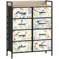 8 Drawer Chest of Drawers with Spacious Storage for Bedroom or Living Room White