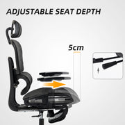 Black Ergonomic Mesh Swivel Office Chair for Home and Office by HOMCOM