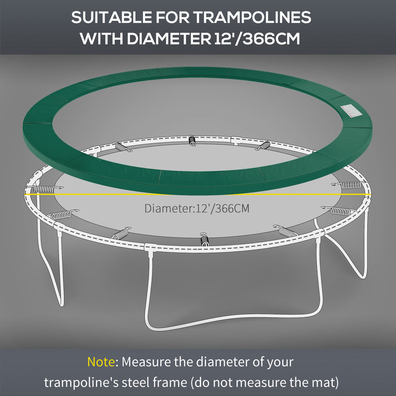 Trampoline Safety Pad for 8ft Round Trampolines Prevents Bumps and Scrapes Green
