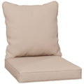 Beige Padded Garden Seat and Back Cushion Set for Outdoor Chairs Comfortable Support Outsunny