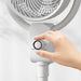 White Pedestal Air Circulation Fan with Oscillating Function by HOMCOM