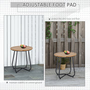 Outdoor dining table with weather-resistant surface for garden use grey AOSOM