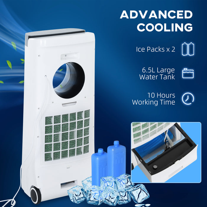 Bladeless 4-in-1 Portable Air Cooler with Humidifier Remote and Timer by HOMCOM