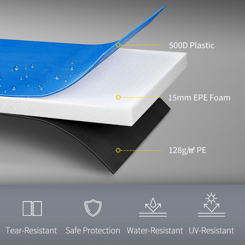 12FT Trampoline Spring Pad Waterproof UV Resistant Replacement Cover Multi-Coloured by SPORTNOW AOSOM
