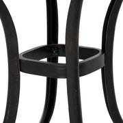 Cast Aluminium Square Bistro Table with Umbrella Hole for Garden and Balcony Bronze by Outsunny