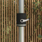 Khaki 3m Garden Parasol With Solar LED Lights For Shaded Outdoor Relaxation