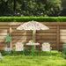 4 Piece Kids Garden Table and Chair Set with Adjustable Parasol Foldable Design Green by AIYAPLAY