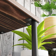 Four Tier Wooden Shelf Plant Stand for Indoor and Outdoor Display by Outsunny