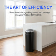 Sensor Kitchen Bin 50L Touch Free with Soft Close Lid for Cleaner Waste Disposal Black Homcom