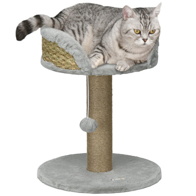Multi Level Cat Tree Tower With Scratching Posts and Platforms For Indoor Play, Grey