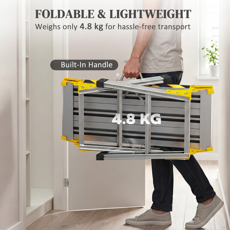 Foldable Workbench for Stable Home Cleaning and Repairs with Anti-Slip Surface Black
