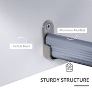 White Wall Mounted Coat Rack With Hooks And Shelf For Hallway Storage And Organisation