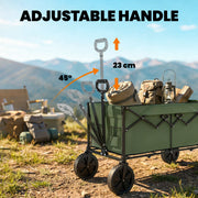 Folding Festival Trolley for Camping and Garden with 100 kg Capacity Dark Green Outsunny