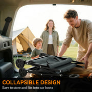 Folding Festival Trolley for Family Outings and Camping with 80L Capacity Grey Outsunny