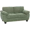 2 Seater Compact Sofa for Small Living Rooms with Thick Cushions and Wide Armrests Dark Green AOSOM