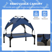 Elevated Pet Bed With Breathable Mesh For Small Dogs Ideal For Cool Comfort Dark Blue