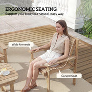 Wooden Garden Furniture Set for Relaxing Outdoor Seating with Coffee Table Outsunny