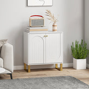 White 2 Door Sideboard Cabinet with Adjustable Shelves for Home Storage by HOMCOM