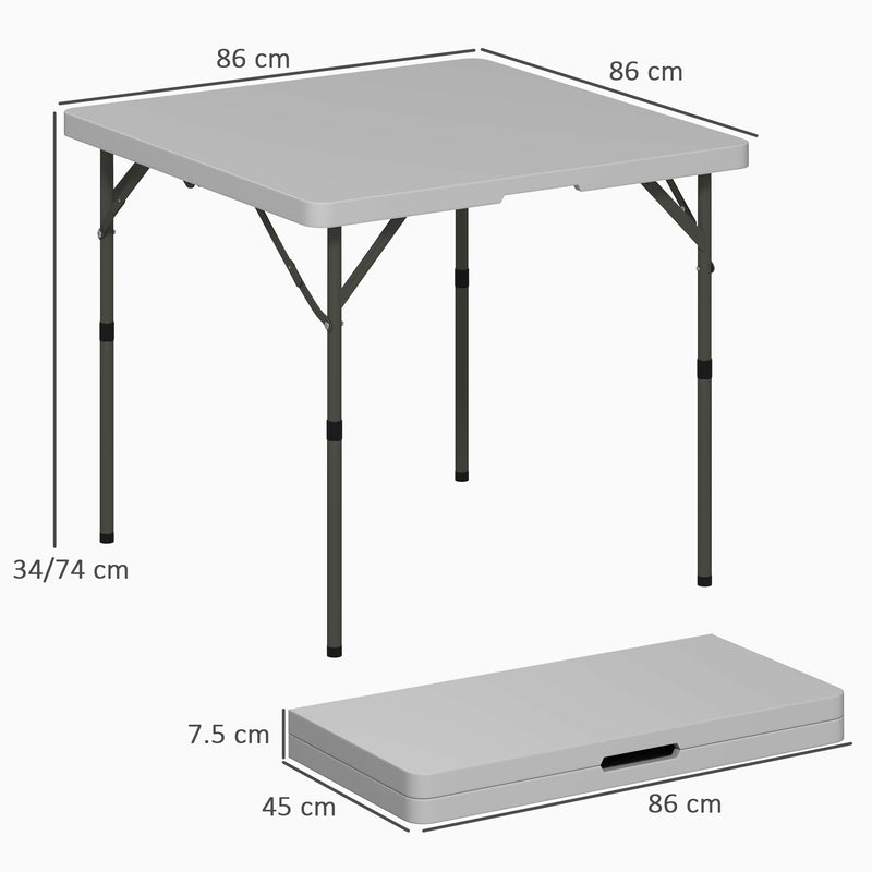 Folding Camping Table with Adjustable Height for Easy Outdoor Meals Dark Grey
