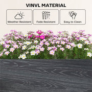 Raised Garden Bed for Easy Vegetable and Herb Growing with Tool Free Assembly Dark Grey Outsunny