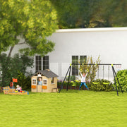 Wooden Pirate Ship Sandpit With Bench and Liner for Kids Outdoor Play, Brown