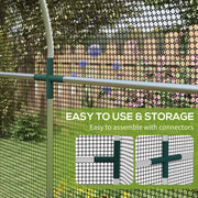 Galvanised Steel Garden Fruit Cage With Zipped Door For Plant Protection Black