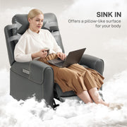 Charcoal Grey Power Lift Recliner Chair for Elderly with USB Ports and Remote Control by HOMCOM