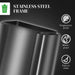 Black 45L Triple Kitchen Pedal Bin with Soft Close Lid and Removable Inner Buckets by HOMCOM