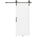 Sliding Barn Door for Quiet Space Saving Access in Kitchens or Utility Rooms White