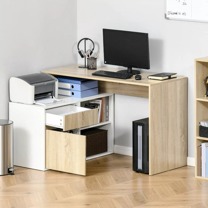 Modern Corner Desk with Storage