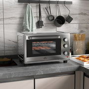 30L Mini Electric Oven with Adjustable Temperature and Accessories for Small Kitchens Silver