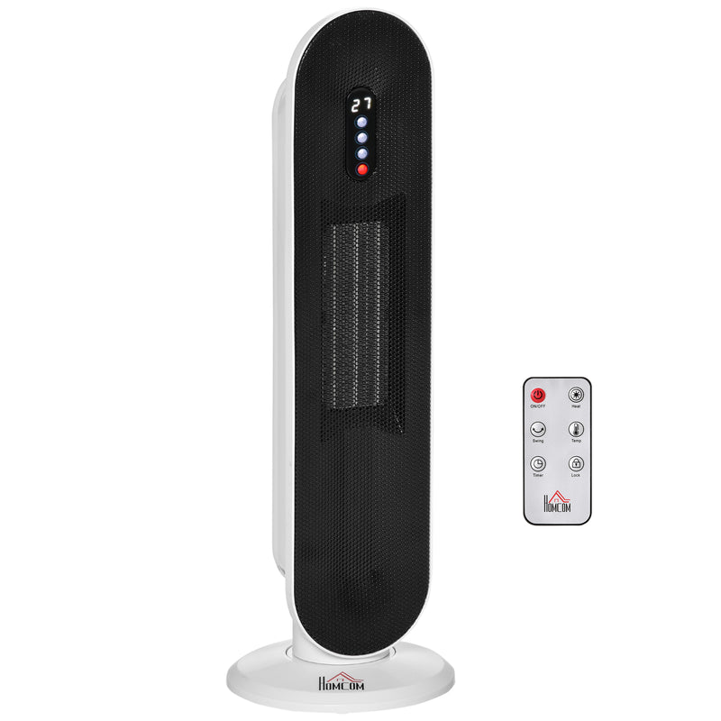 Electric Heater with Thermostat and Remote for Fast Even Heating in Small Rooms