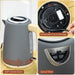 Grey 1.7L Fast Boil Cordless Kettle and 2 Slice Toaster Set with 7 Browning Levels by HOMCOM