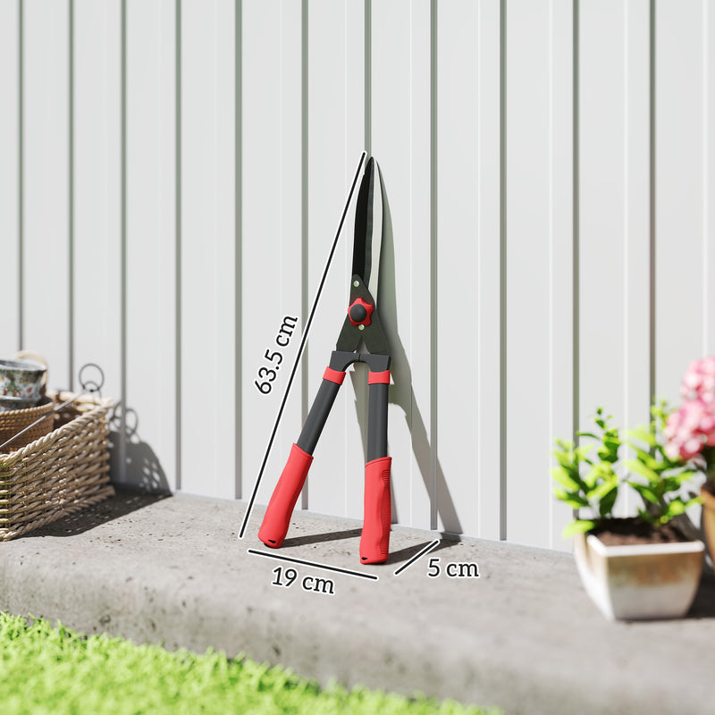 Heavy Duty Garden Hedge Shears 63cm with Sharp Blades and Comfort Grip for Easy Trimming