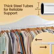 Heavy Duty Clothes Rail with Wheels and Extendable Rod Holds 286 kg by Songmics