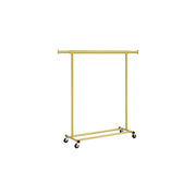 Heavy Duty Clothes Rail on Wheels in Pale Gold with Adjustable Height by Songmics