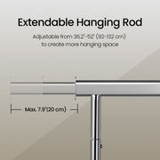 Adjustable Heavy Duty Clothes Rail on Wheels with Strong Metal Frame by Songmics