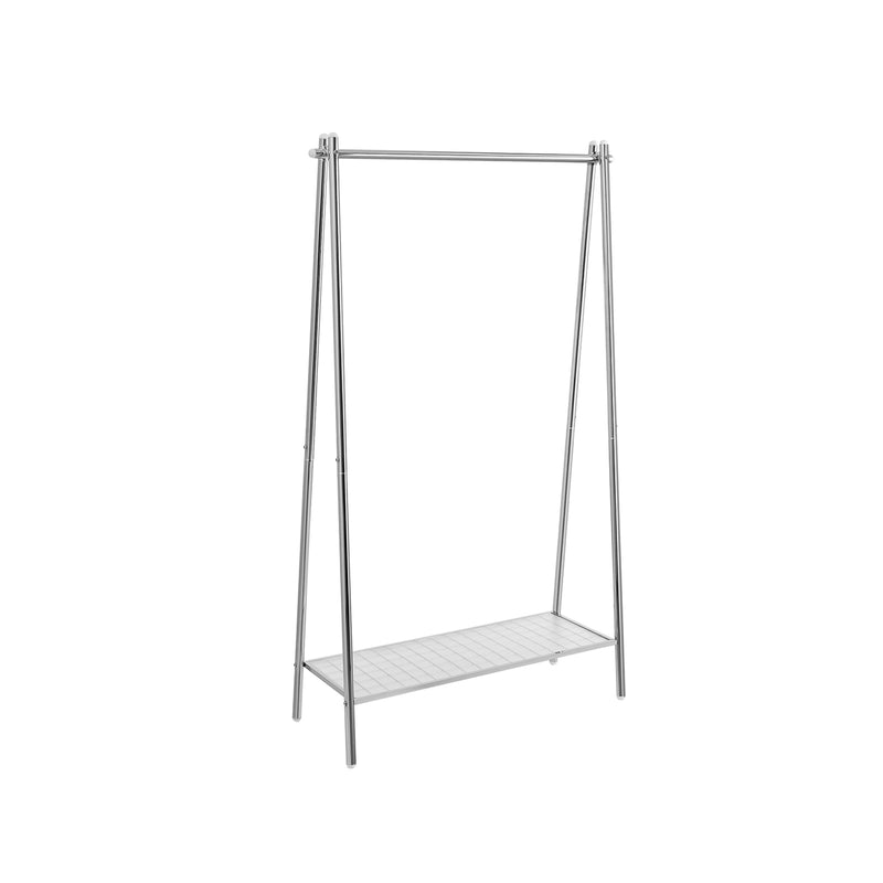 Silver Clothes Rail with Sturdy Steel Frame for Bedroom or Hallway Storage by Songmics