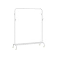 Heavy Duty Metal Clothes Rail in Cloud White for Bedroom or Hallway Storage by Songmics