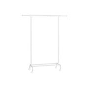 Extendable Clothes Rail in Cloud White with Adjustable Hanging Rail for Storage by Songmics