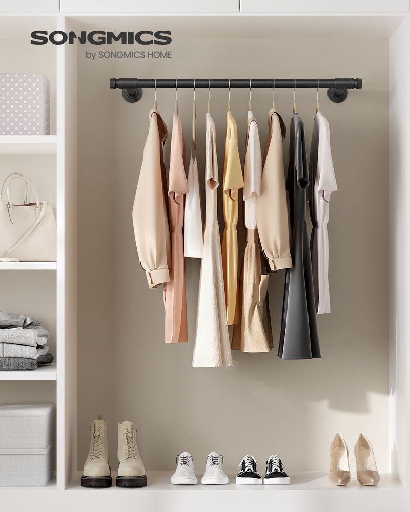 Wall Mounted Clothes Rail Heavy Duty holds up to 60 kg Ideal for Wardrobes and Garages by Songmics