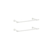 Set of 2 Wall Mounted Steel Clothes Rails in Cloud White Ideal for Hanging Storage by Songmics