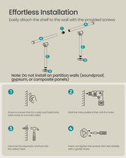 Set of 2 Wall Mounted Steel Clothes Rails in Cloud White Ideal for Hanging Storage by Songmics