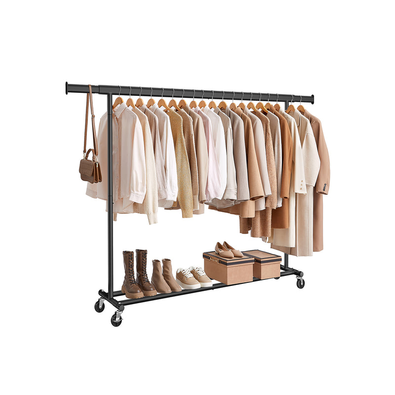 Heavy Duty Portable Clothes Rail with Extendable Hanging Bar Up to 150 kg by Songmics