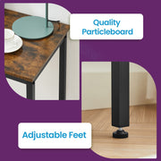 Bar Table and Chairs Set for Kitchen or Dining Room with 2 Stools Space Saving by Vasagle