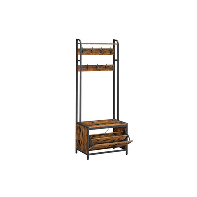 Coat Rack with Shelves and Shoe Storage for Entryway Hallway Organiser by Vasagle