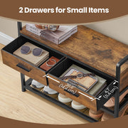 Hall Tree Coat Rack with Shoe Storage and Bench for Entryway 181 cm Tall by Vasagle